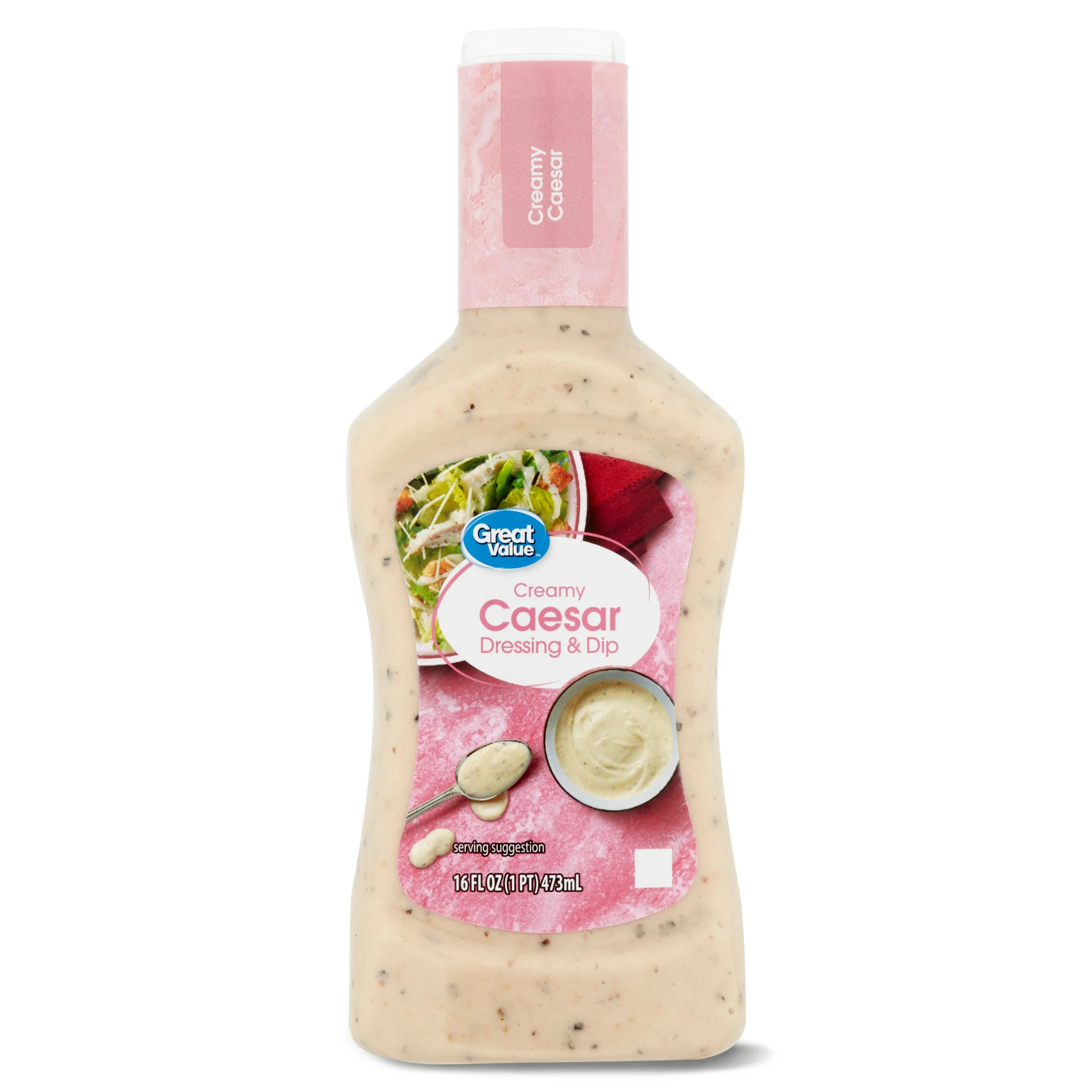 Great Value Creamy Caesar Salad Dressing & Dip, 16 fl oz | Walmart (US)