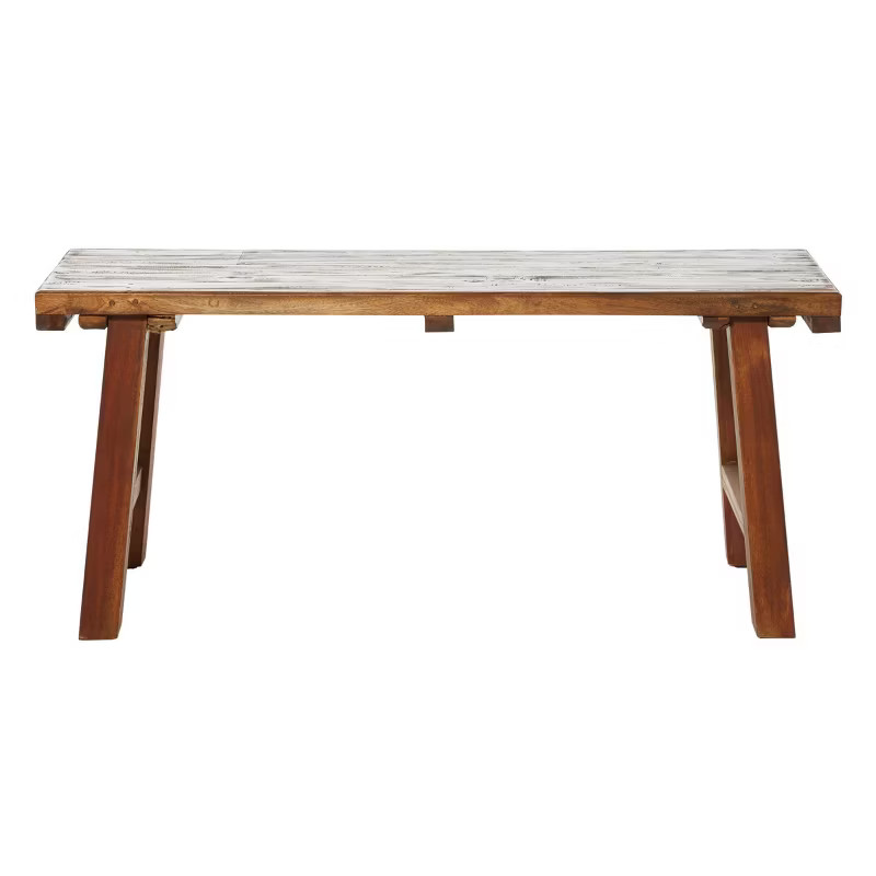 Mahogany Wood Bench Brown - Olivia & May | Target