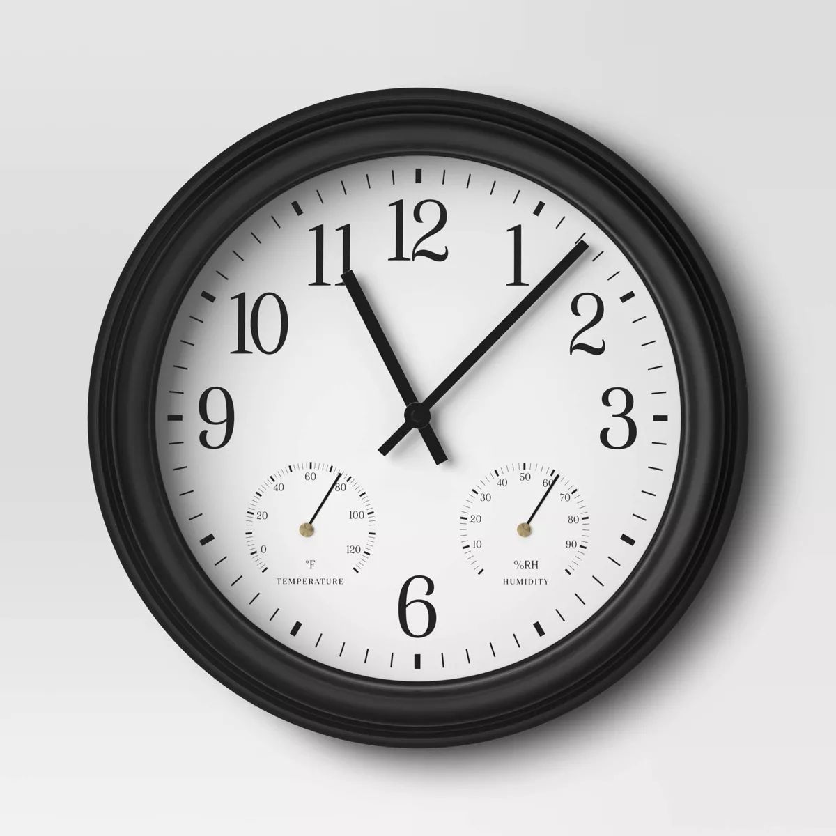16" Outdoor Wall Clock Charcoal Gray - Threshold™ | Target