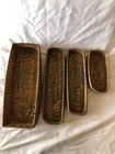 Job Lot 4 Antique French Hand Woven Rye Straw Coiled Shallow Baskets c1900 | eBay | eBay US