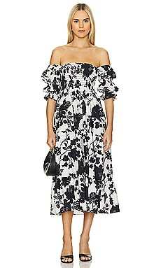 MISA Los Angeles Margarita Dress in Flora Negra from Revolve.com | Revolve Clothing (Global)