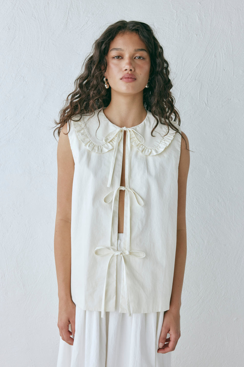 Indira Smock Top Cream | VRG Grl