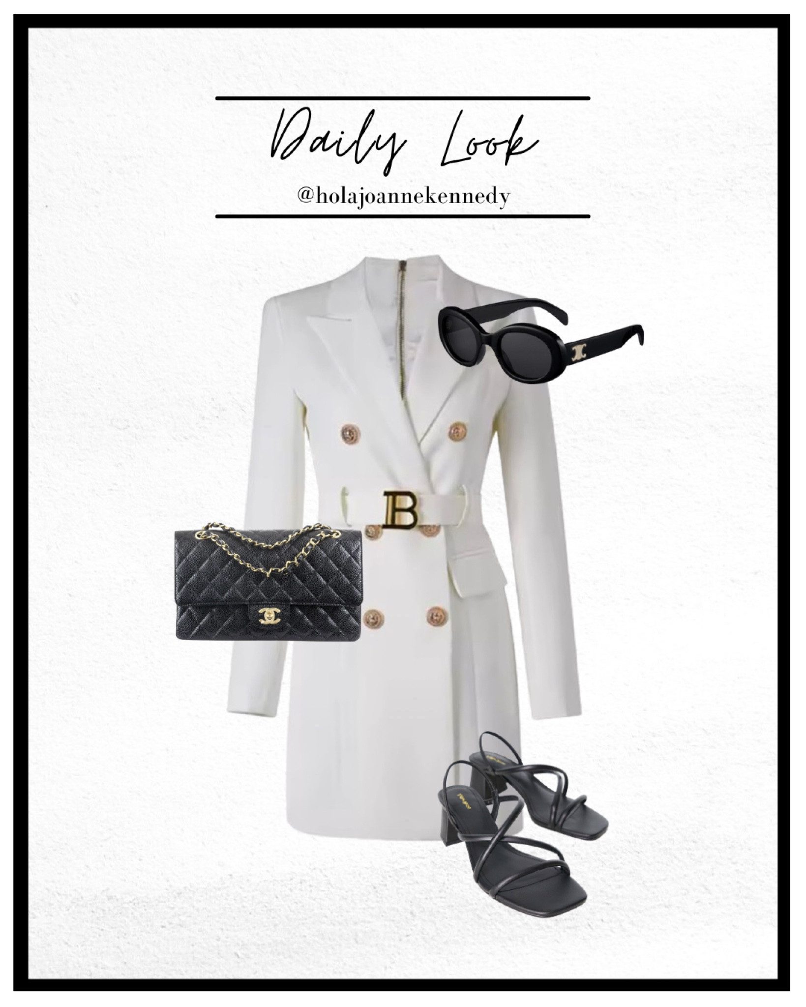 White dress, summer dress, white tailored dress, white blazer dress, designer style dress, summer tailoring, chic office wear, summer workwear, double breasted blazer dress, gold button blazer dress 

#LTKeurope #LTKstyletip #LTKsummer