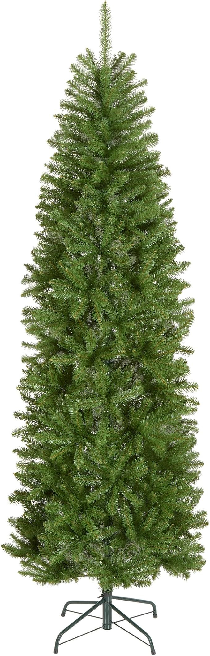National Tree Company 7 ft Unlit Kingswood Fir Slim Artificial Christmas Tree, 892 Tips, Includes... | Amazon (US)