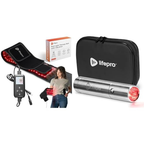 Lifepro Red Light Therapy Belt and Portable Lamp Bundle - Infrared & Red Light Therapy for Body Pain Relief | Amazon (US)