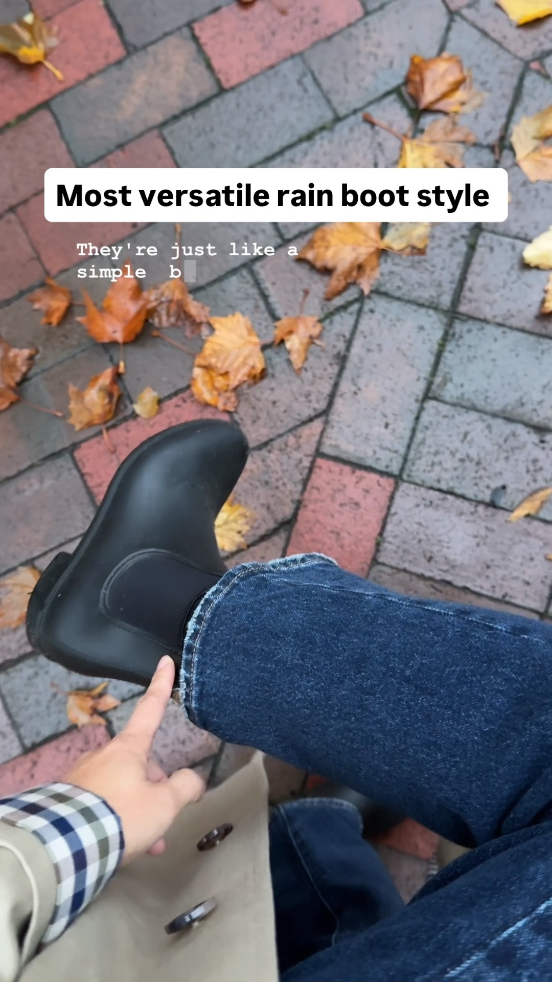 Been wearing black chelsea rubber rain booties for 10 years! THey work with slim jeans, wide crop jeans, leggings, tights ....

My exact pair isnt made anymore (from sam edelman) but Target still has a very similar one for $30 in black or green.

• on sale: Jeans are Levis wedgie straigth 25 x 26 length very petite friendly and classic 

• Sezane trench size 0, runs big and long length on me. water resistant 

🥾 Also linked the Hunter play rain boots which I had been eying and come in sherpa lined too for winter

🧥 Also linked the jcrew trench that is water resistant too plus has a removable hood. I wear 00 regular in that one (not petite! Petite was too short for my liking) 

Rainy day, rubber boots 

 

#LTKTravel #LTKFindsUnder50 #LTKShoeCrush