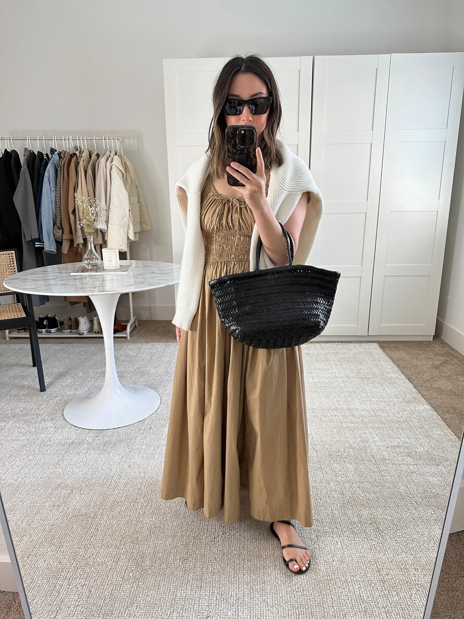 Spring outfits ft. a versatile maxi dress.

Doen Quinn dress: a favorite for years. So feminine and petite-friendly. This color is old, but it comes in black and white (which I also have). 

DÔEN Quinn dress xs
Quince sweater xs
Tkees sandals 5
Dragon diffusion bag
YSL sunglasses 

Spring dresses, spring outfits 2026, spring style, dresses, Easter dresses, date night outfit 


#LTKPetite #LTKootd #LTKSeasonal