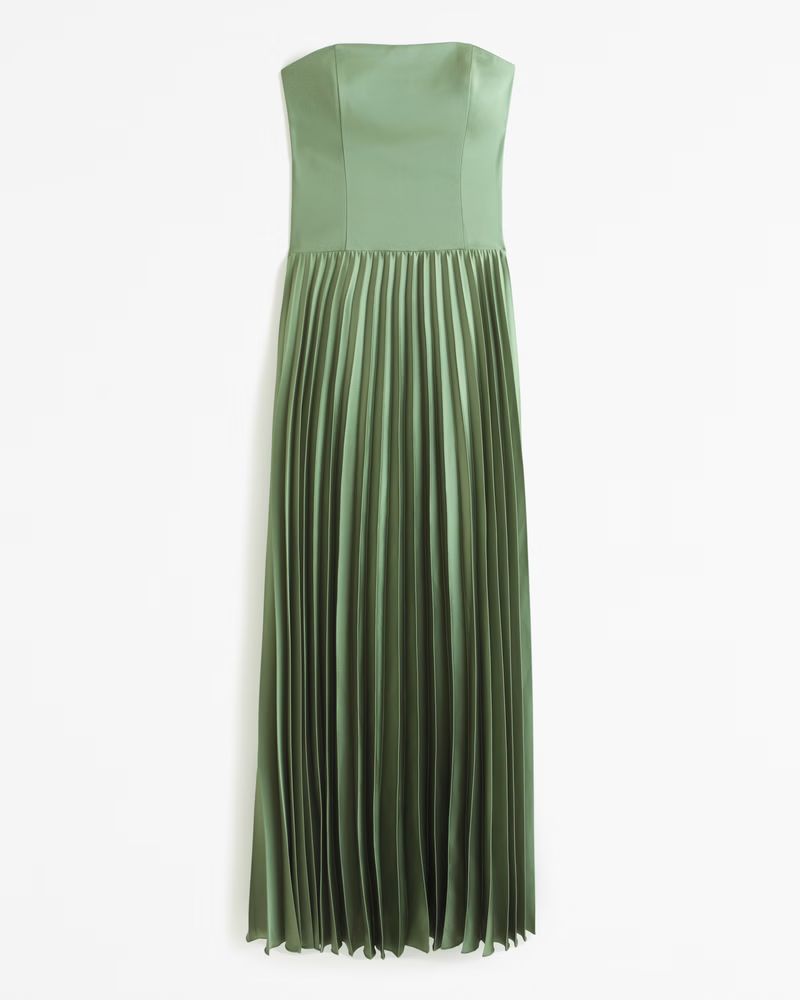 Women's The A&F Giselle Strapless Drop-Waist Gown | Women's Clearance | Abercrombie.com | Abercrombie & Fitch (US)