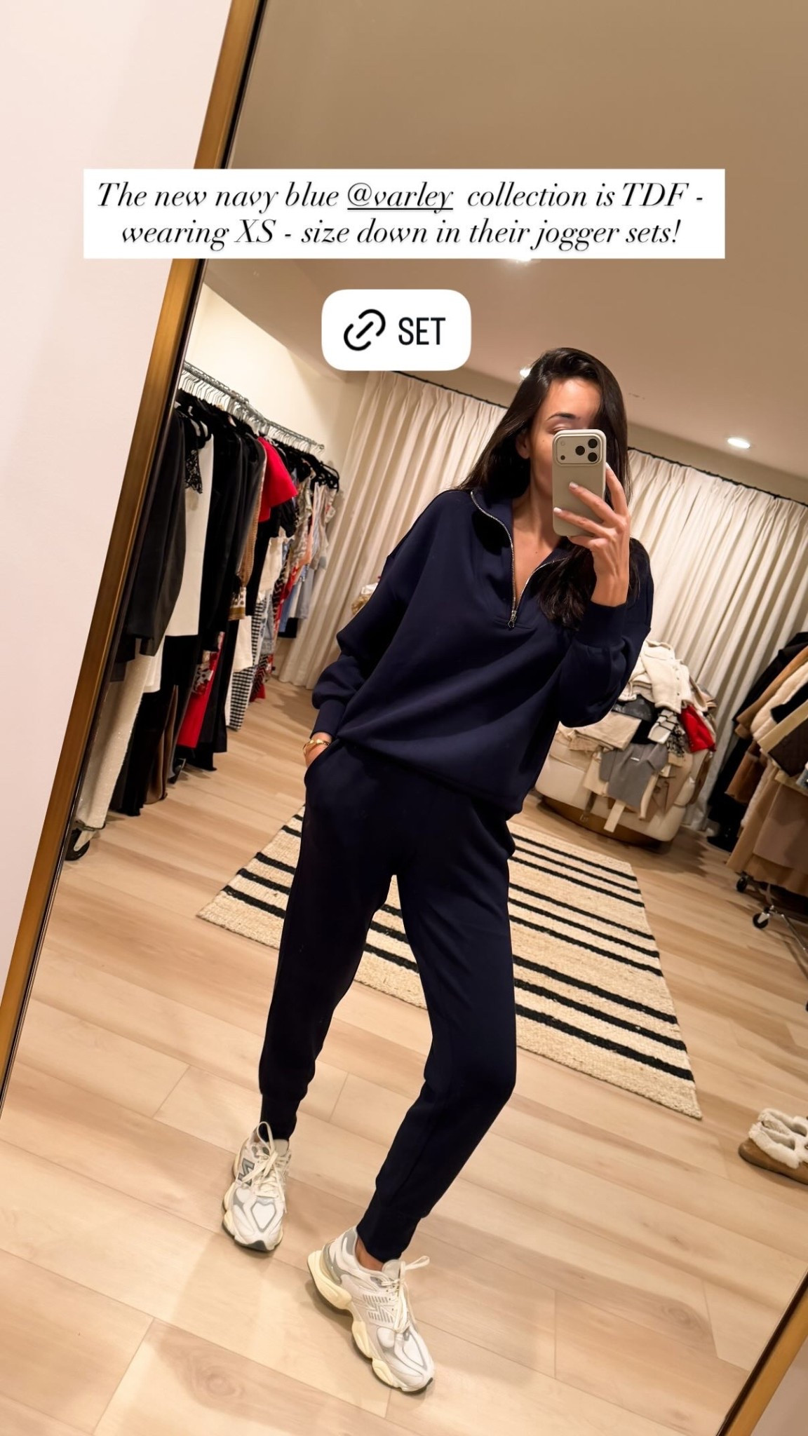 The new navy blue @varley collection is TDF - wearing XS - size down in their jogger sets! Travel outfit. 

#LTKTravel #LTKActive #LTKootd