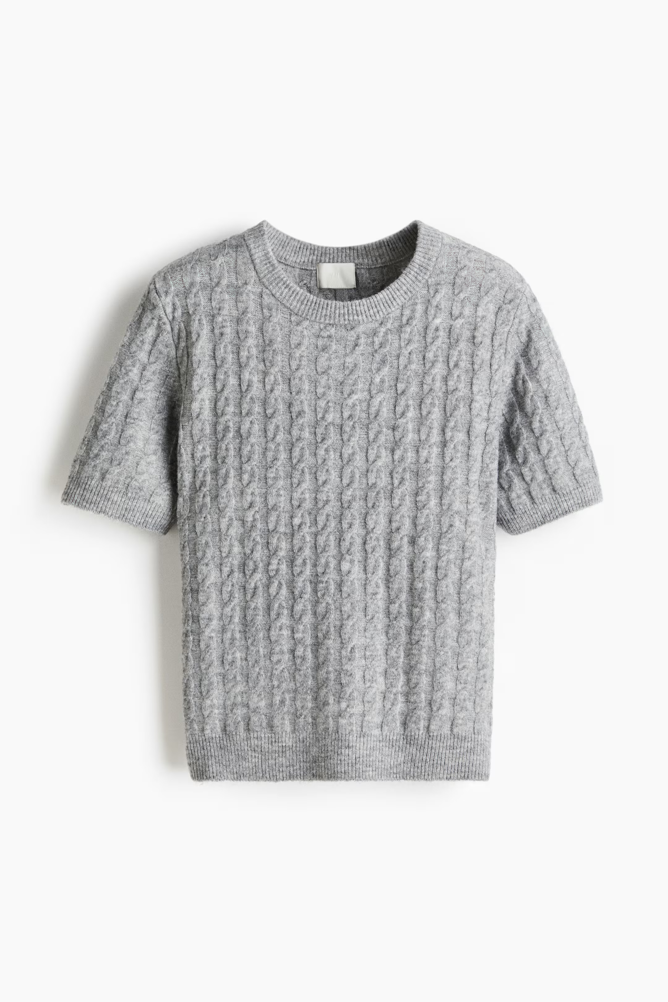 Cable-Knit Sweater - Light gray melange - Ladies | H&M CA | H&M (US + CA)