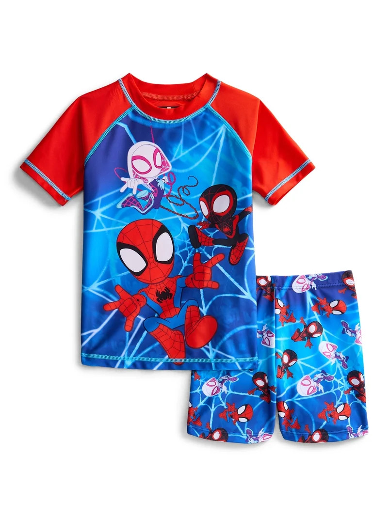 Character Toddler Boy Rash Guard and Euro Swim Shorts, 2-Piece, Size 12M-5T | Walmart (US)