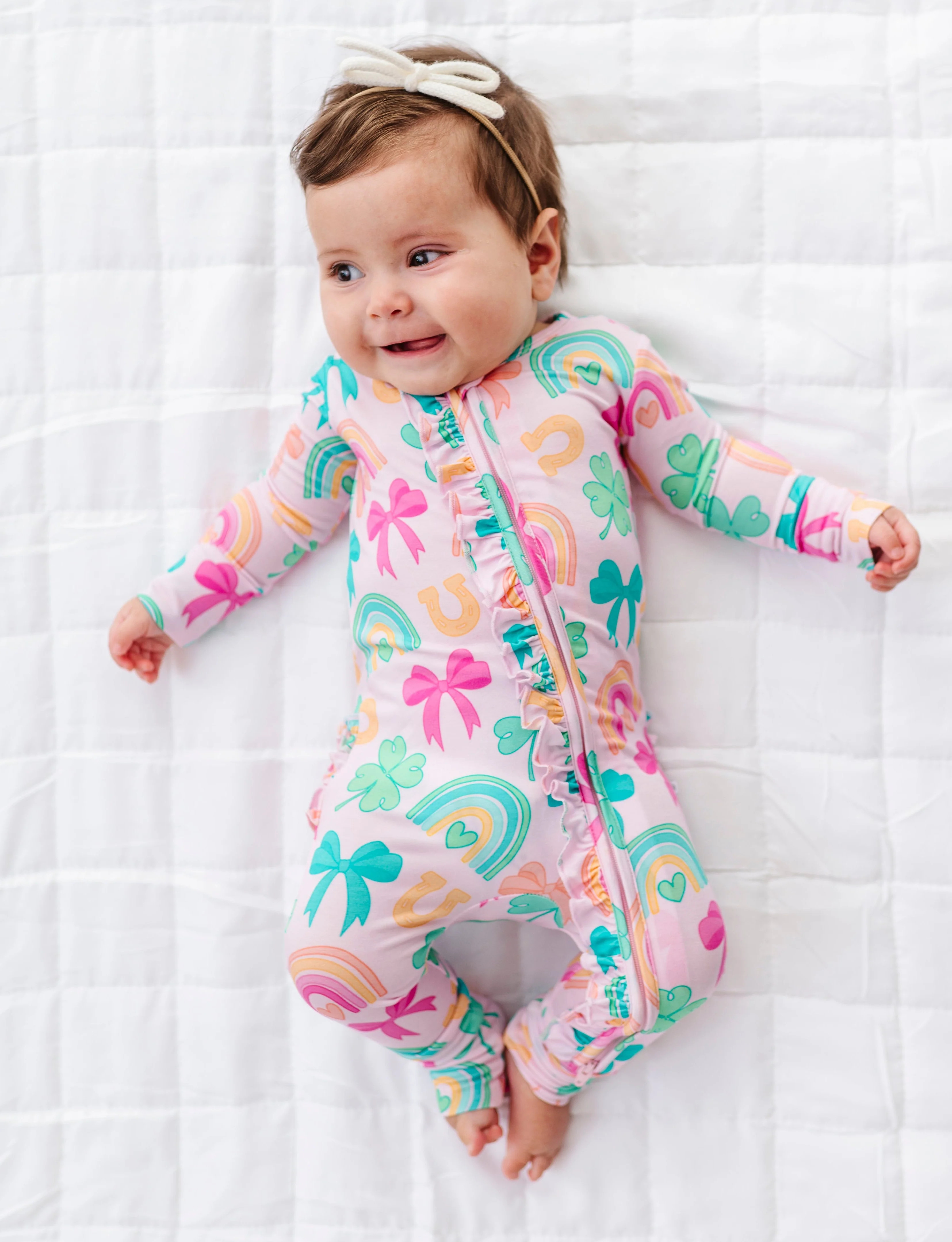 Lucky Charm Ruffle Convertible Romper | Birdie Bean