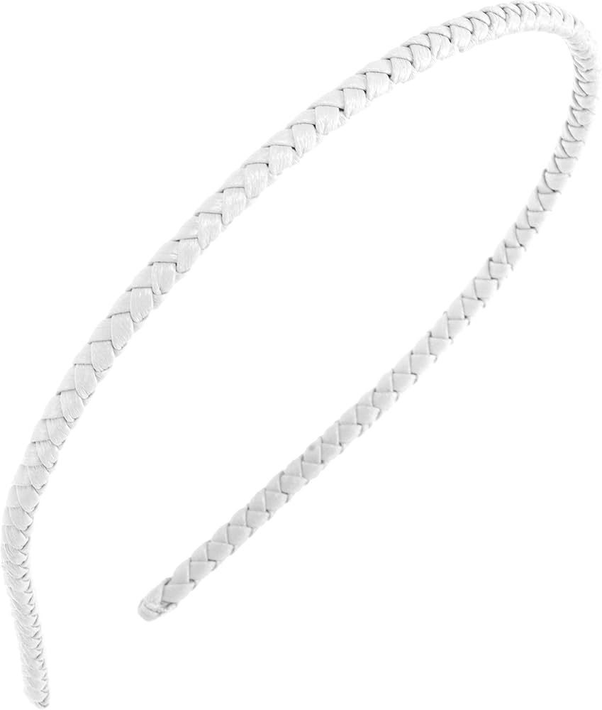 L. Erickson Braided 1/4" Headband - White | Amazon (US)