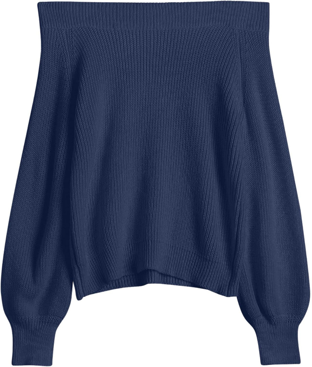 ZAFUL Sweaters for Women Off Shoulder Knit Sweater with Long Sleeve Loose Pullover Jumper Tops | Amazon (US)