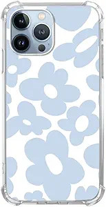 Sundwugzh Blue Retro 70s Flowers Case Compatible with iPhone 12 Pro Max, Hippie Flowers Aesthetic... | Amazon (US)
