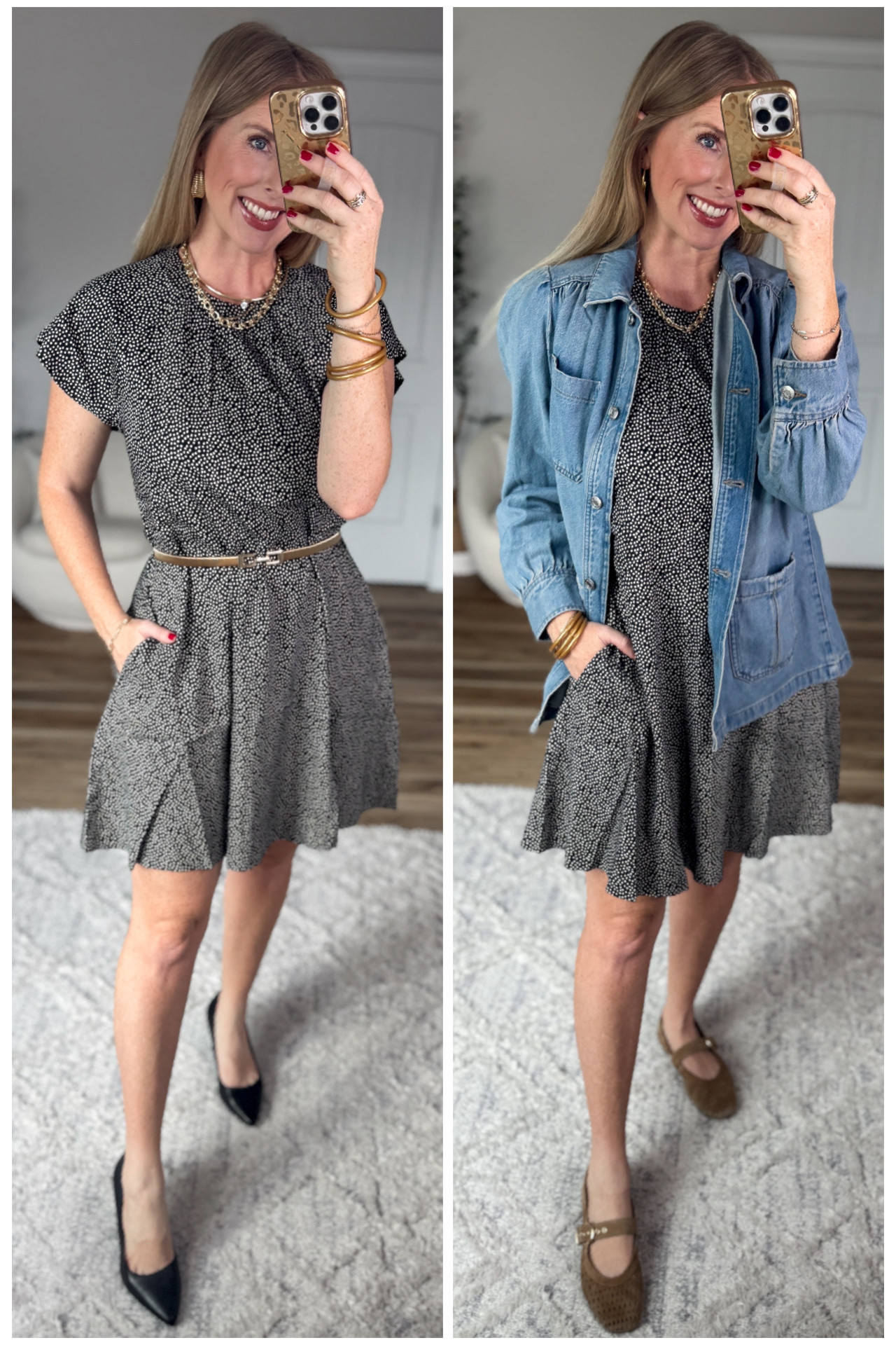 2 ways to wear this polka dot dress from Walmart!

#LTKootd