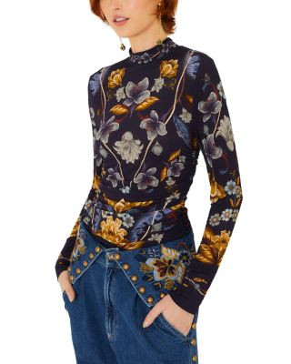 Farm Rio Golden Nature Ruched Top | Bloomingdale's (US)