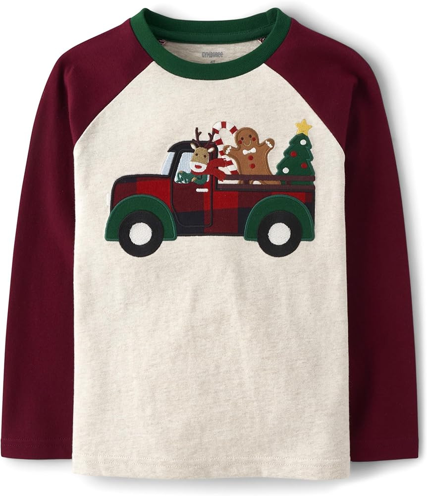 Gymboree Boys and Toddler Embroidered Graphic Long Sleeve T-Shirts | Amazon (US)