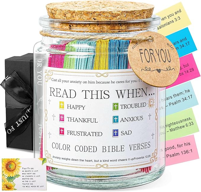 Bible Verse Jar, Read Me When Bible Verses Jar For Daily Encouragement, Inspirational Prayer & Re... | Amazon (US)