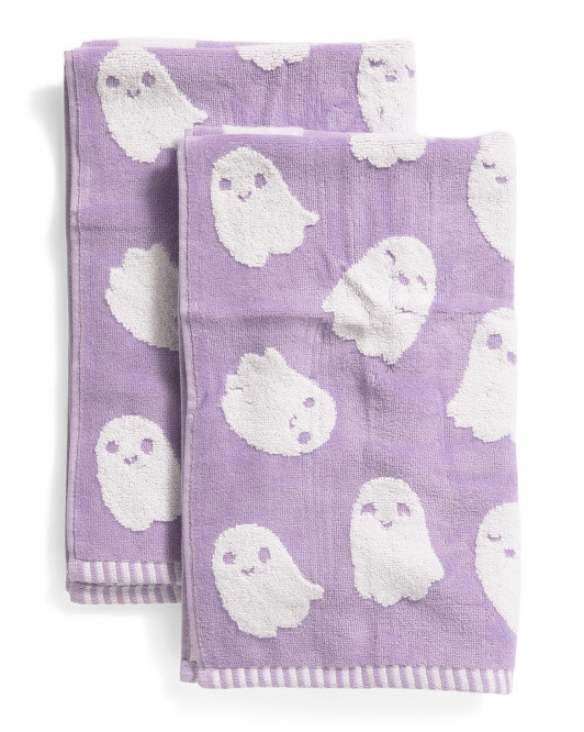 Set Of Two Ghost Hand Towels | TJ Maxx