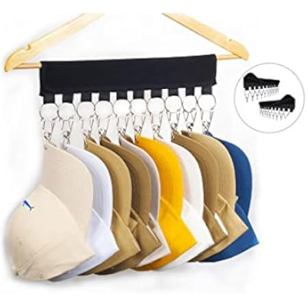 LEKUSHA Cap Organizer Rack, 10 Baseball Cap Holder, Hat Organizer Storage for Closet - Change Your C | Amazon (US)