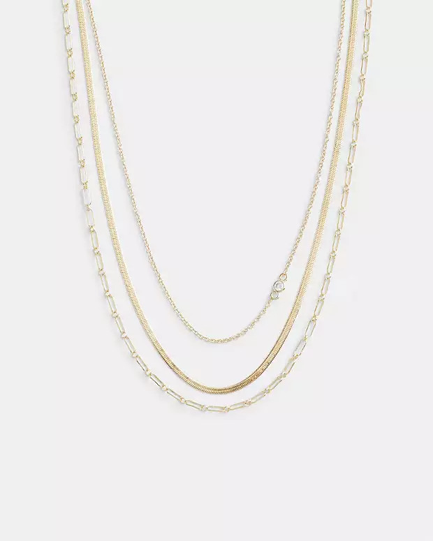 Delicate Layered Chain Necklace | Coach Outlet US