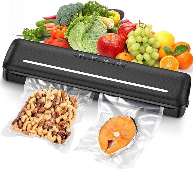 Vacuum Sealer Automatic Air Sealing Food Vacuum Sealer Machine with Dry/Moist Food Modes and Cutt... | Amazon (US)