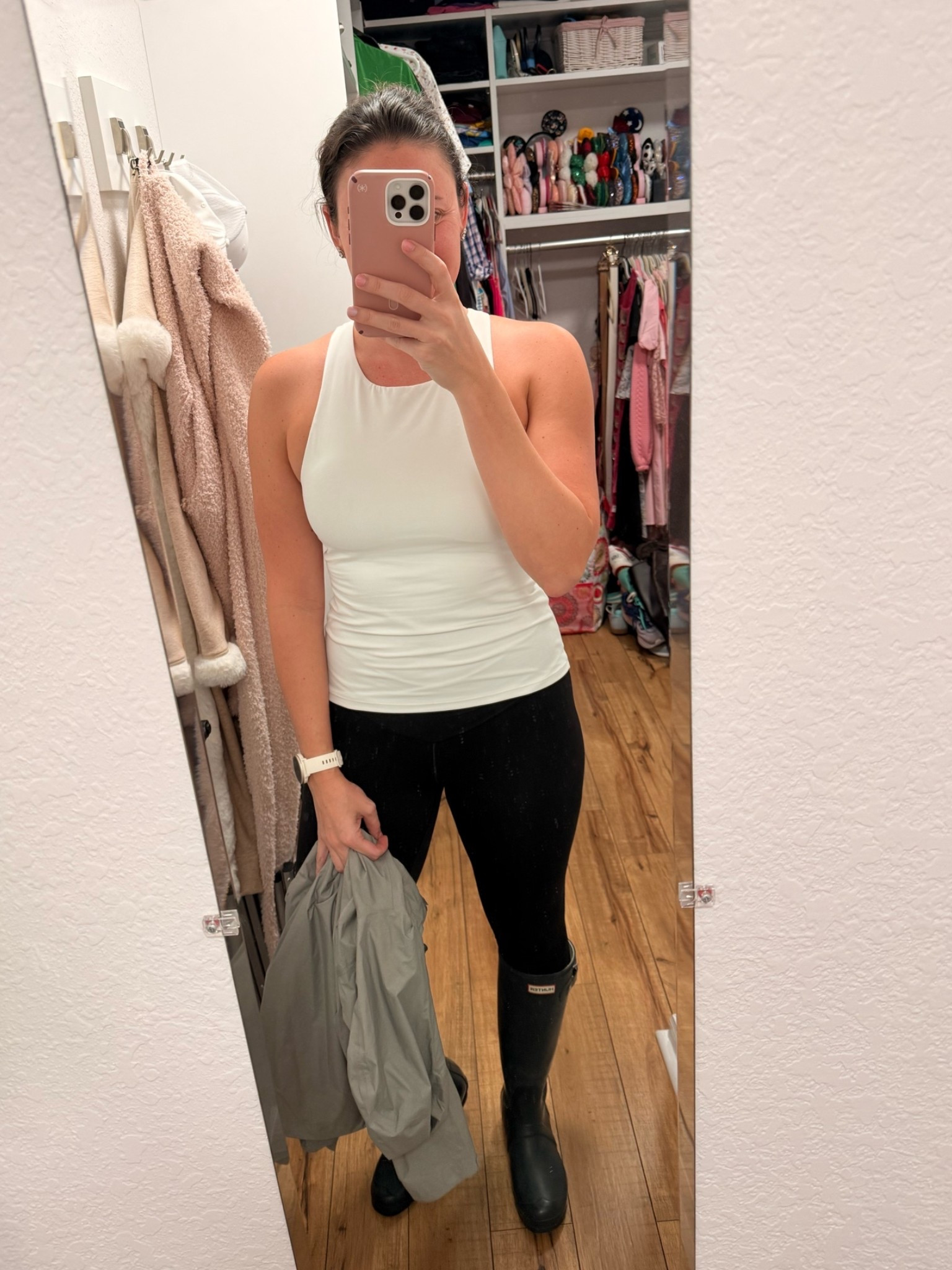 Football season in FL calls for rain boots and athletic gear to account for rain soaked fields and hot and humid conditions! Never can go anywhere without my Hunter rain boots, Eddie Bauer raincoat and Amazon bra tops!

#LTKActive #LTKgrwm #LTKdayinmylife
