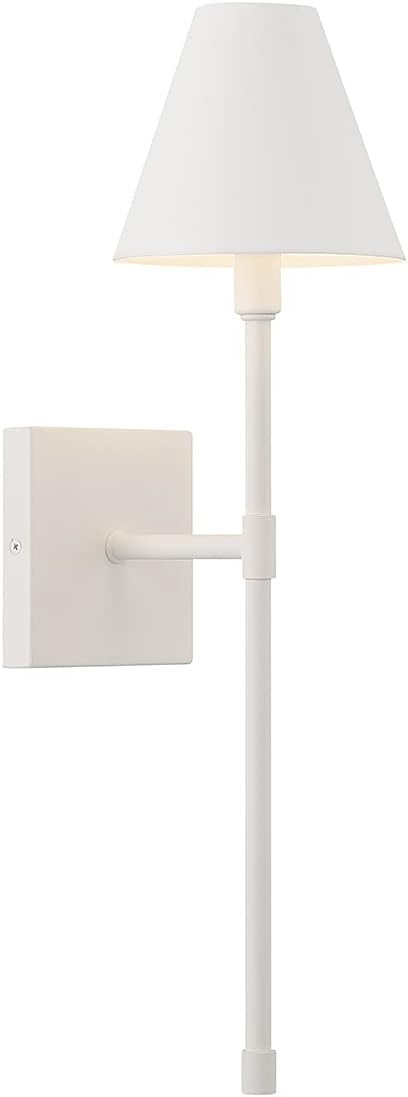 Savoy House 9-5201-1-83 Jefferson 1-Light Wall Sconce in Bisque White (20" H x 5.5" W) | Amazon (US)