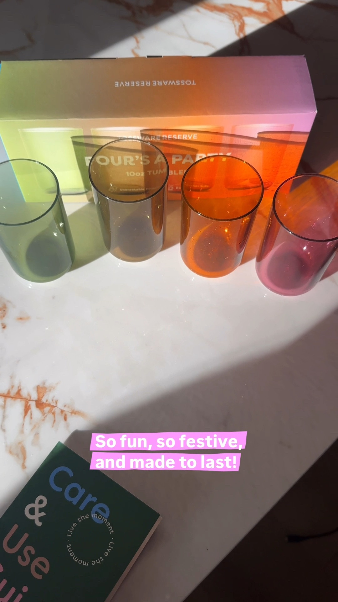Elevate your hosting game without the fear of broken glass. 🥂 The new Tossware combines crystal-clear elegance with ultra-durable Tritan—making it as kid-friendly as it is party-ready. ⚡️ these tumblers bring the perfect pop of color to everything from morning iced matchas to sunset drinks.