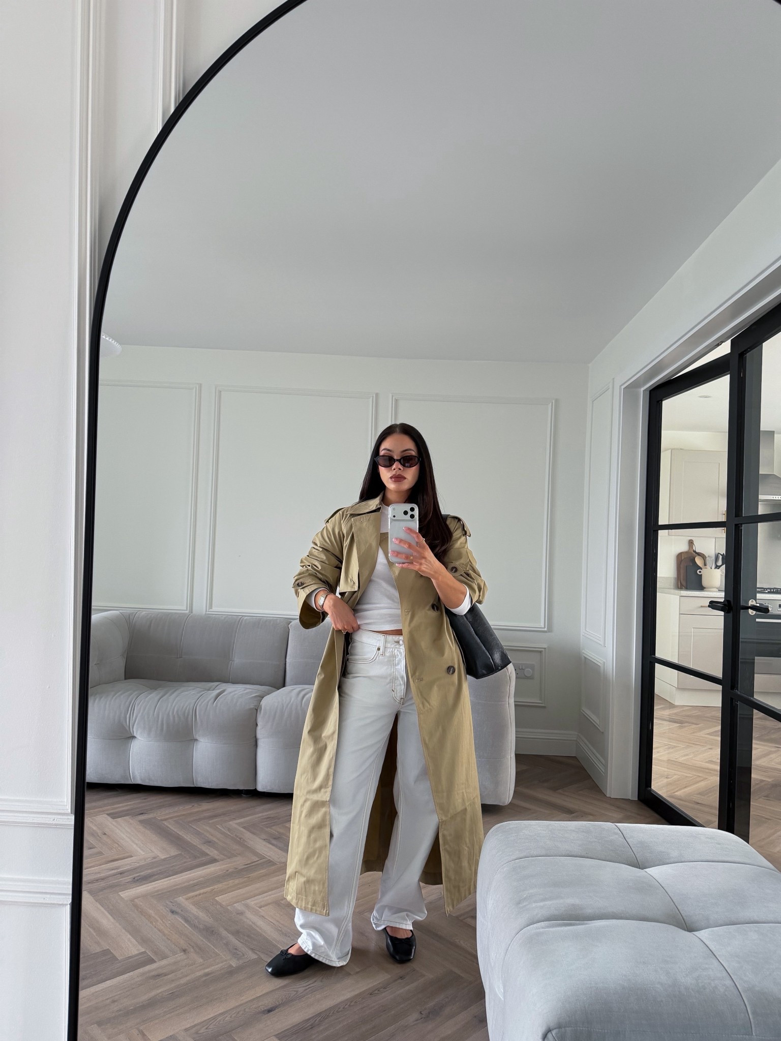 Trench size 8
Jeans size 8