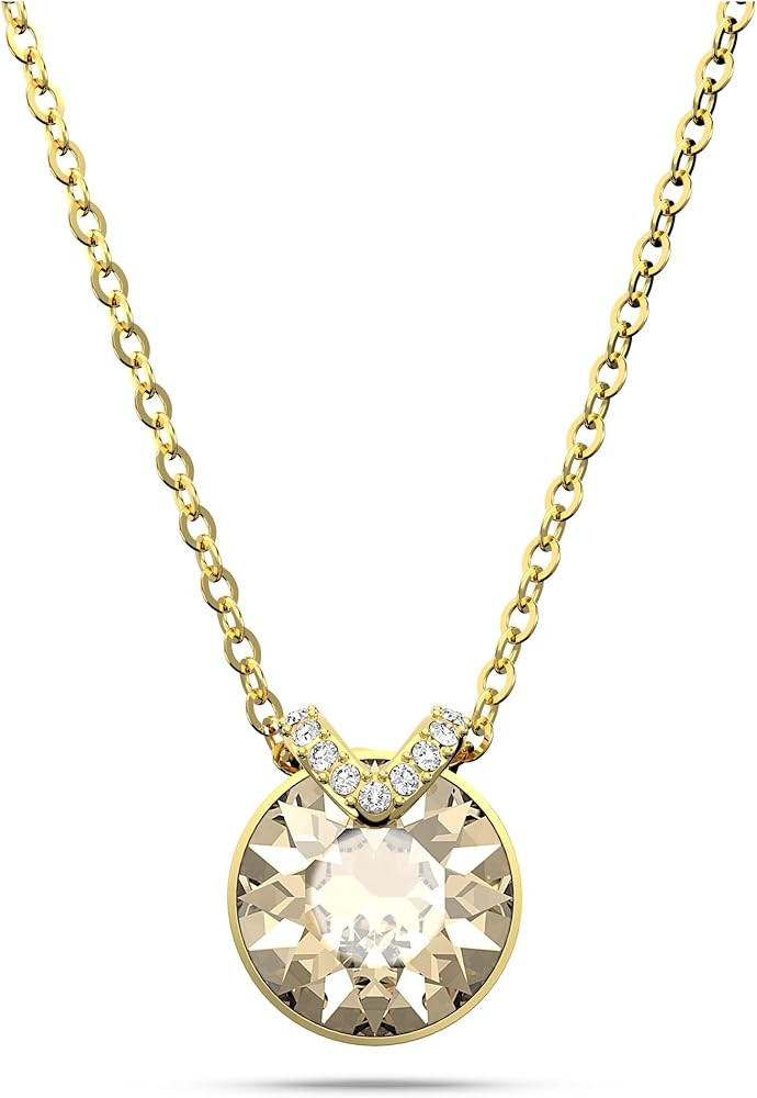 Swarovski Birthstone Pendant Necklace Collection, Square-Cut Stone and Crystals, Rhodium Finish | Amazon (US)
