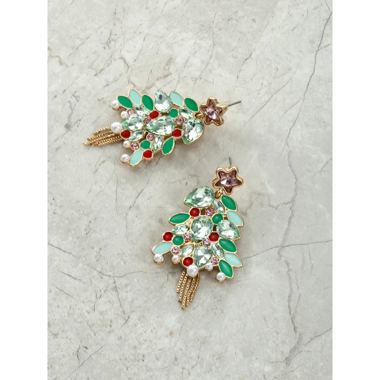 Packed Party Christmas Tree Fun Earrings | Walmart (US)