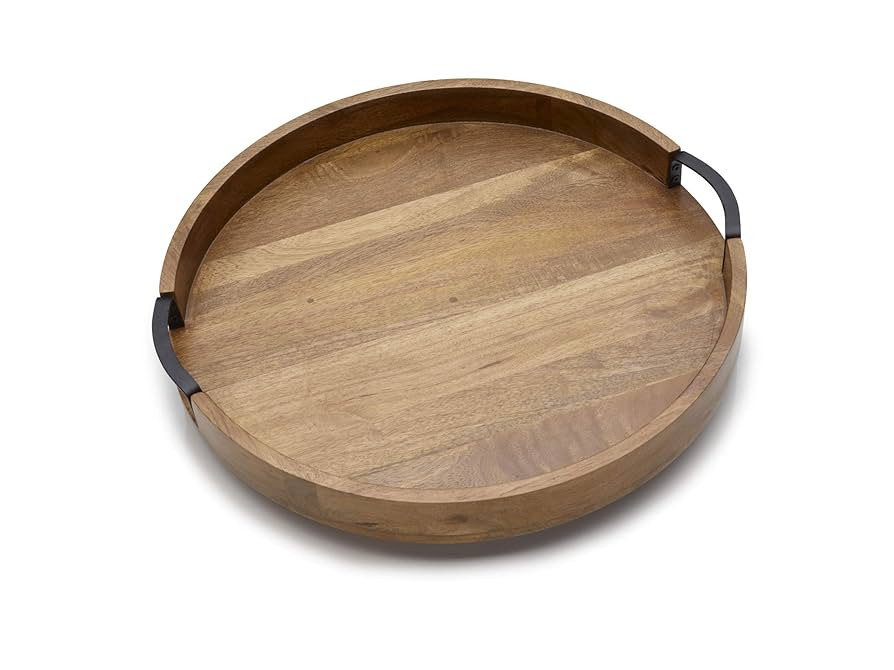 Gourmet Basics by Mikasa 5261664 Round Lazy Susan Serving Tray, 18-Inch, Mango | Amazon (US)