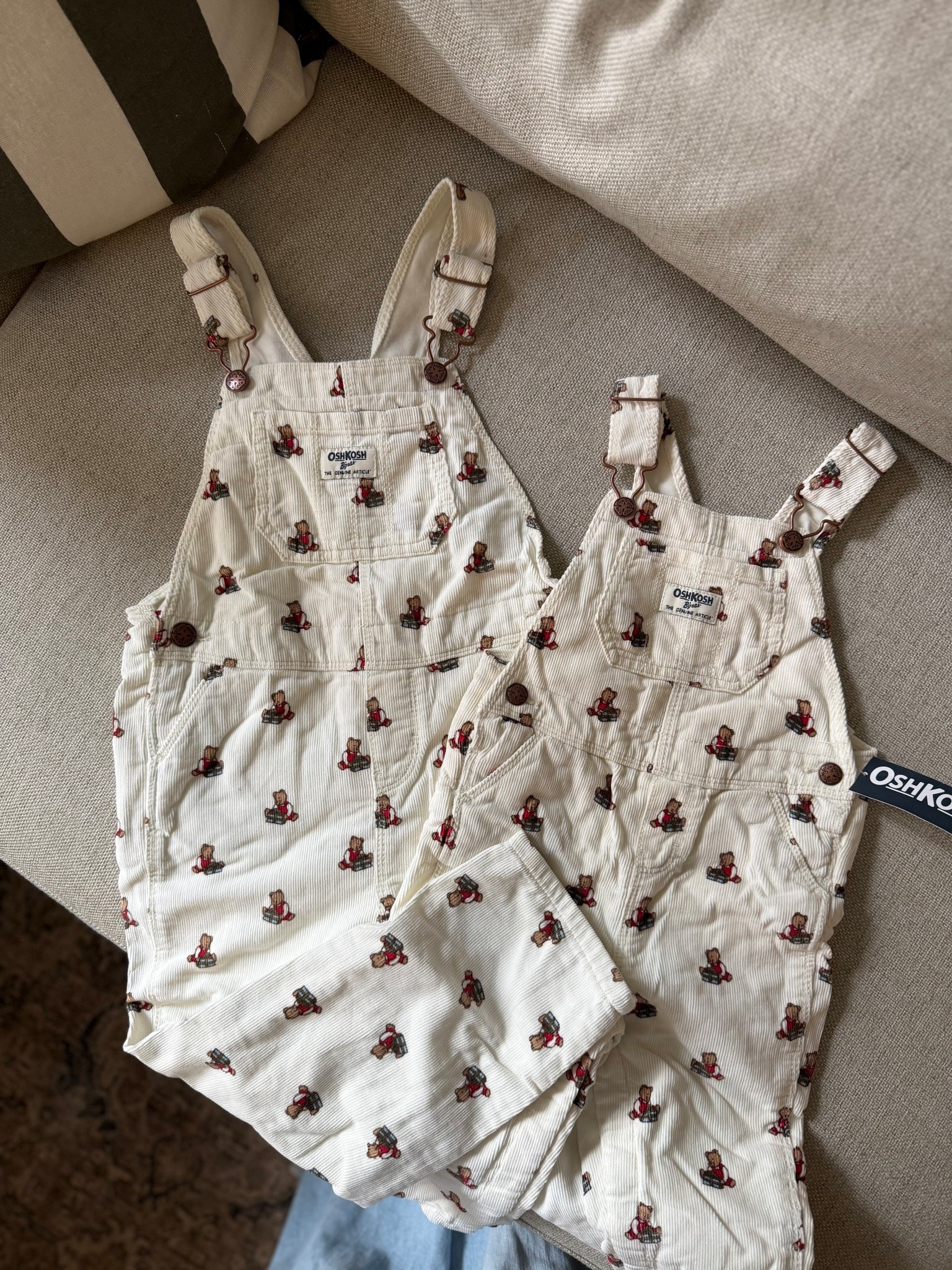 Sweetest OshKosh overalls for my babies 🤎🧸 reissued from when we were kids! The toddler sizes are still available!!! 

OshKosh, vintage overalls, cream overalls, teddy bears, Christmas teddy bears 

#LTKKids #LTKHoliday #LTKFindsUnder50