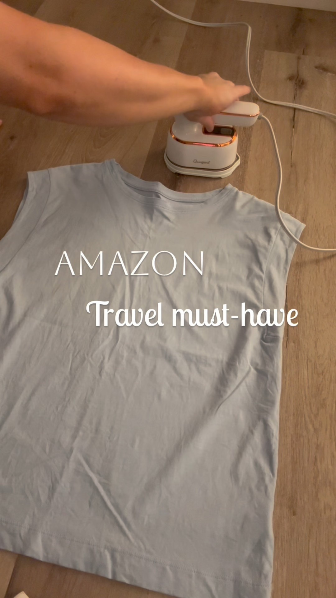 Amazon travel must-have! This mini iron and steamer is perfect to bring on any trip! 
#travel #travelessentials 

#LTKTravel #LTKHome #LTKFindsUnder50