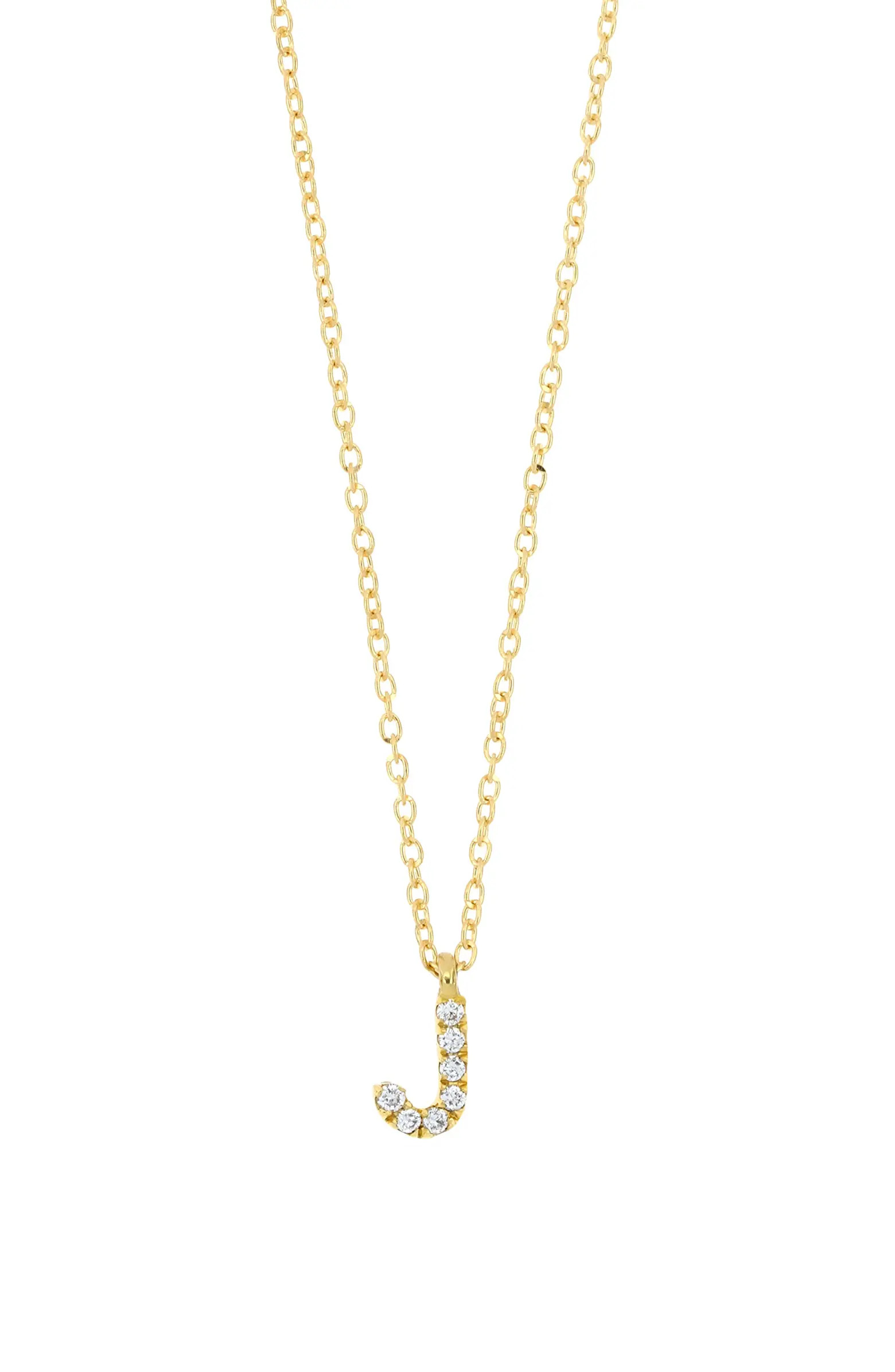 Icon Pavé Diamond Initial Pendant Necklace | Nordstrom