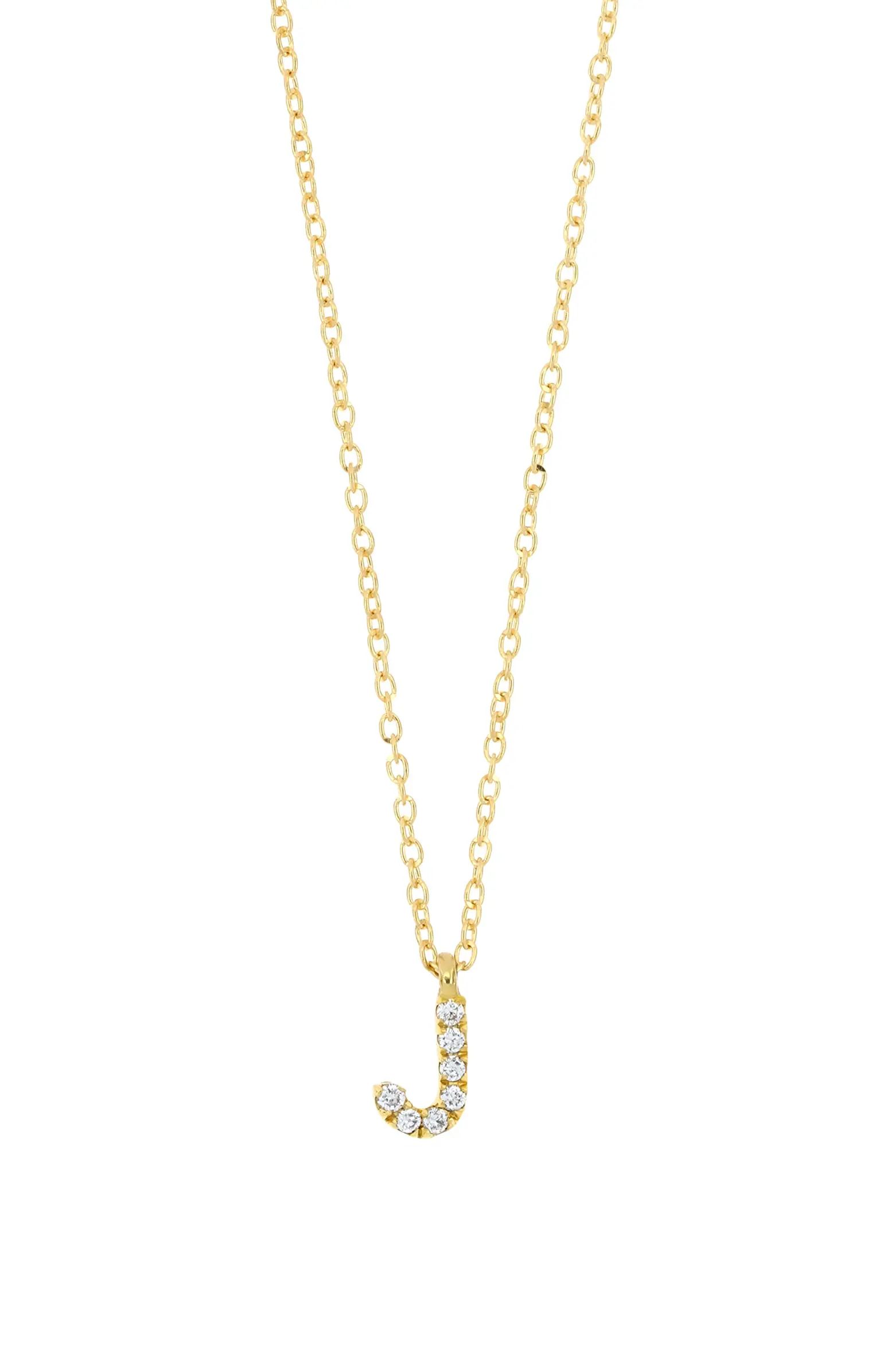 Icon Pavé Diamond Initial Pendant Necklace | Nordstrom