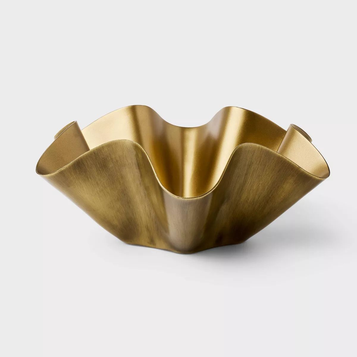 Metal Wavy Bowl Gold - Threshold™ designed with Studio McGee: Aluminum, Curved Design, Tabletop... | Target