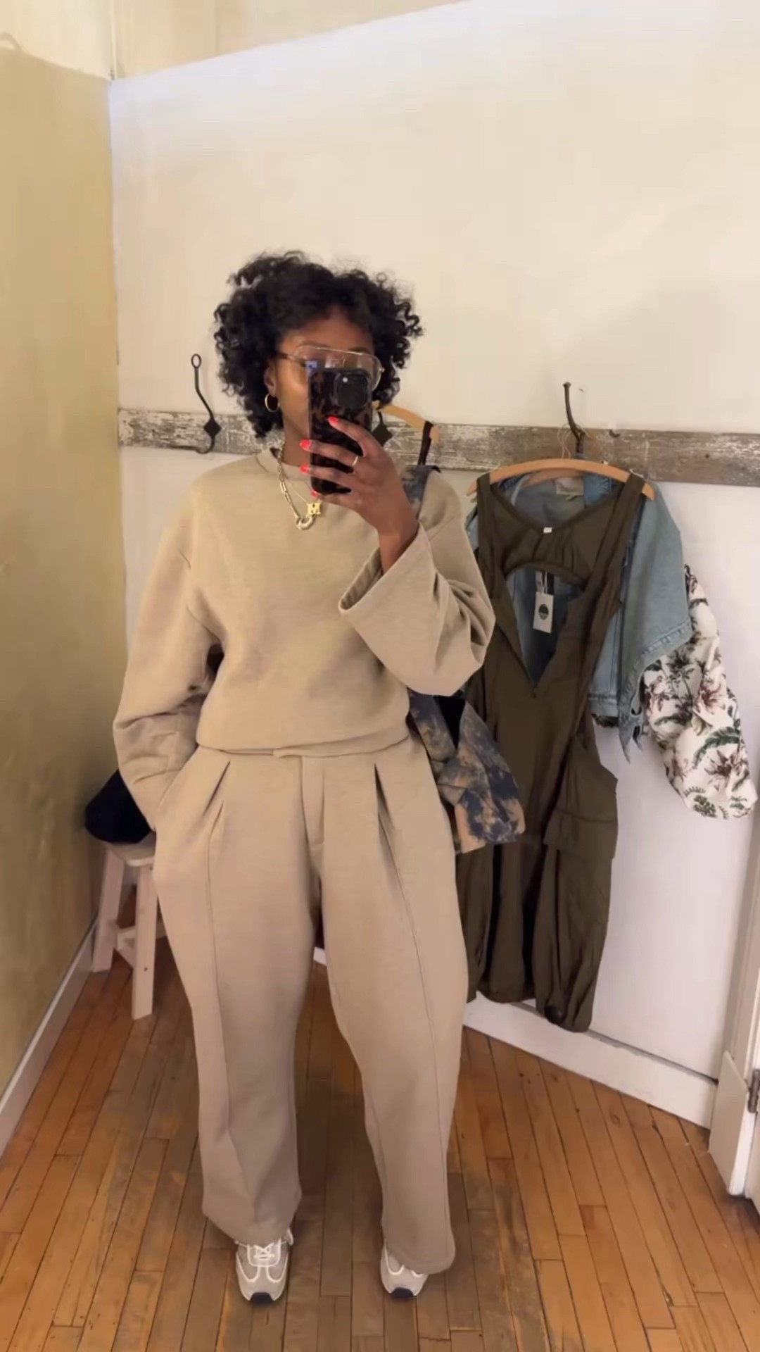 Wearing a small in the top and medium in the bottoms