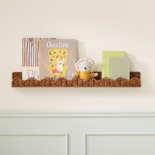 Rattan Wave Wall Shelf | West Elm CA