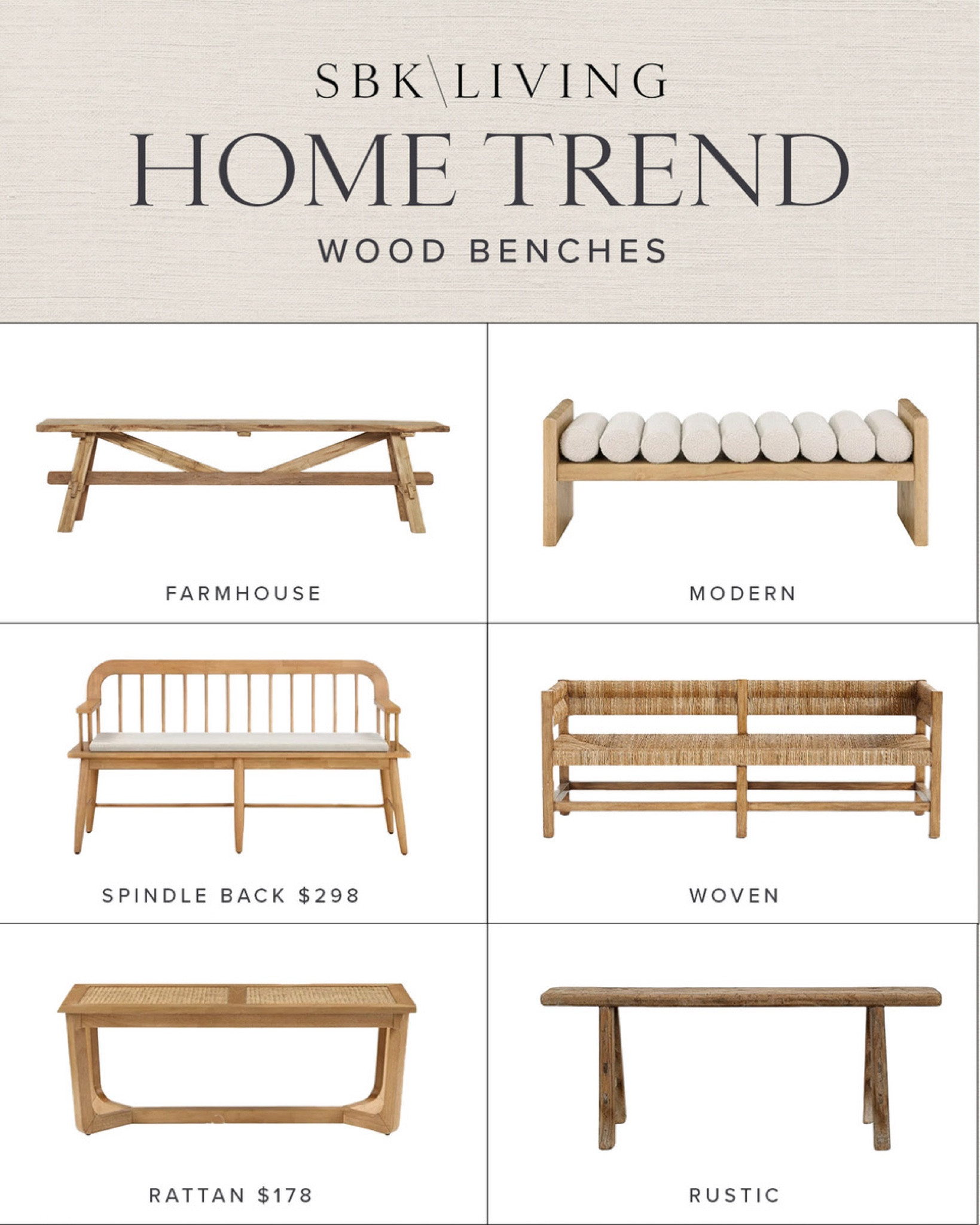 HOME TREND \ wood benches I love🫶🏻

Walmart
Amazon 
Entry
Bedroom 

#LTKHome