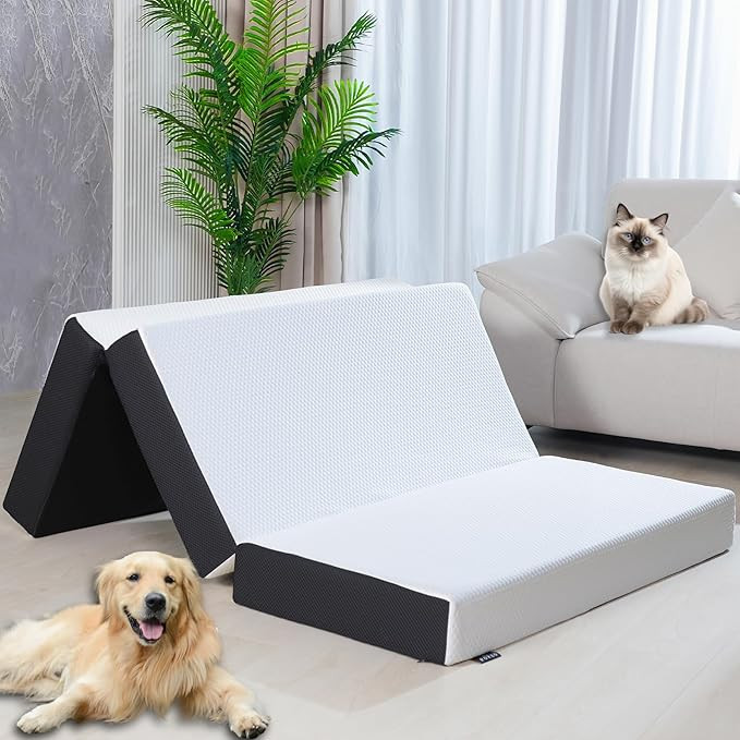 Mattress Topper, 6 Inch Memory Foam, Full Size, Tri-fold, Ventilated, Conform Ergonomics, Soft, P... | Amazon (US)