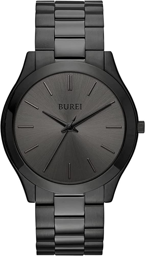 BUREI Fashion Minimalist Business Men's Wrist Watches Stainless Steel Waterproof Quartz Watch for... | Amazon (US)