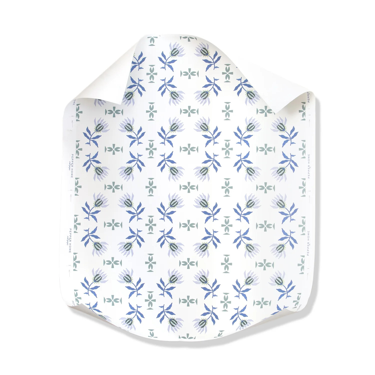 Blue & Green Floral Wallpaper | Pepper