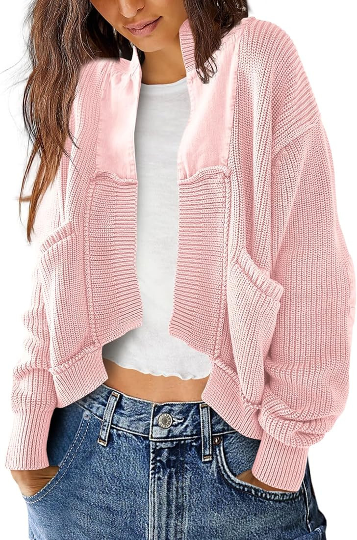 SENSERISE Womens Cardigan Sweaters Cable Knit Sweater Open Front Long Sleeve Chunky Cardigan Oute... | Amazon (US)