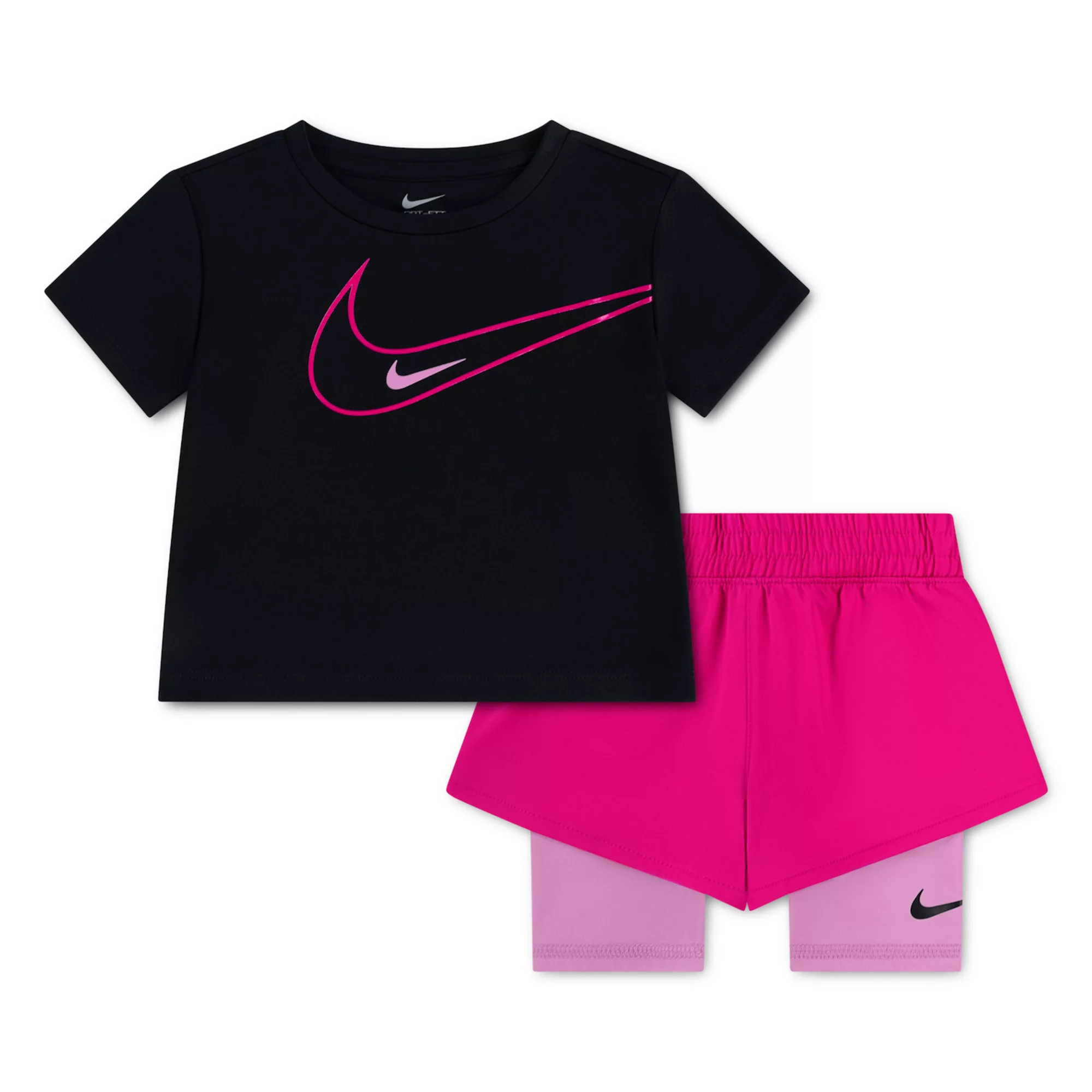 Toddler Girls Nike Dri-FIT T-Shirt & Twofer Shorts 2-Piece Set | Kohl's