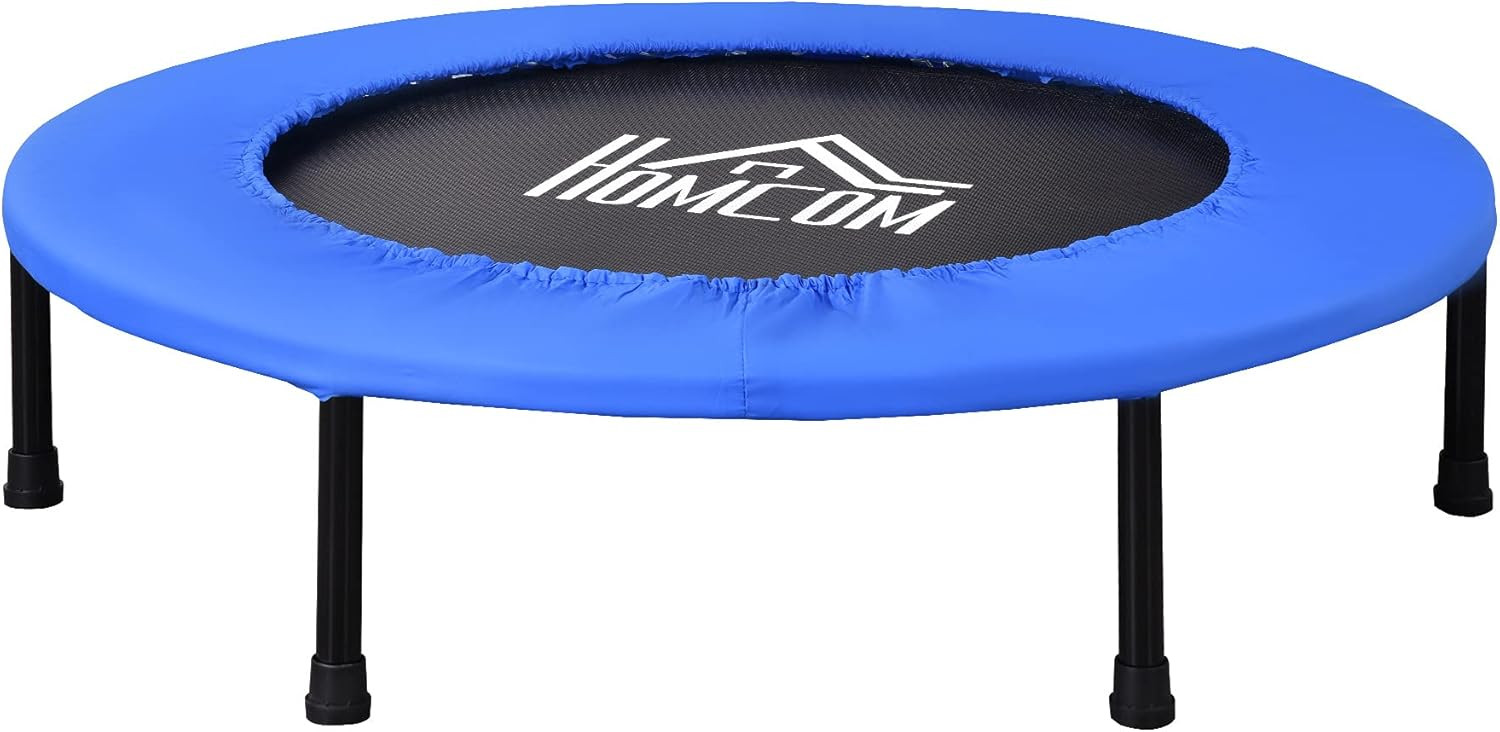 HOMCOM Mini Fitness Trampoline Home Gym Yoga Exercise Rebounder Indoor Outdoor Jumper with Safety... | Amazon (UK)