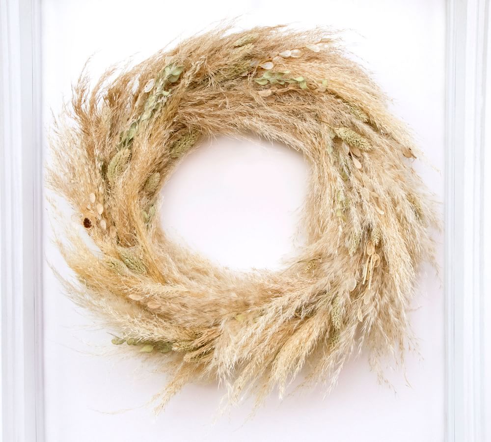 Pampas Grass Wreath - 18&amp;quot;W | Pottery Barn (US)