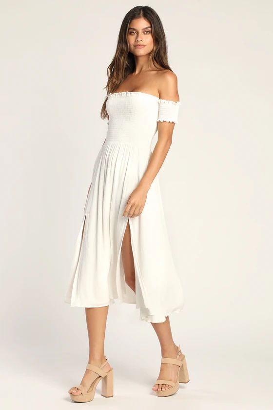 View from the Meadow White Off-the-Shoulder Dress | Lulus (US)